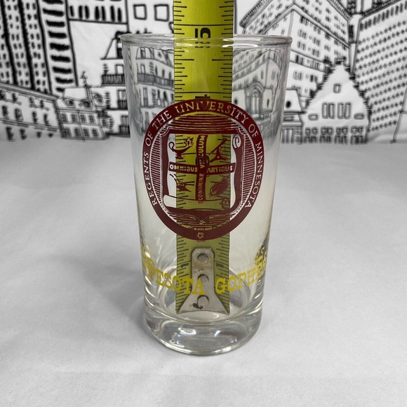 Vintage 1960s Minnesota University Gophers Drinking Glass Seal Tumbler 12 OZ - Picture 8 of 12